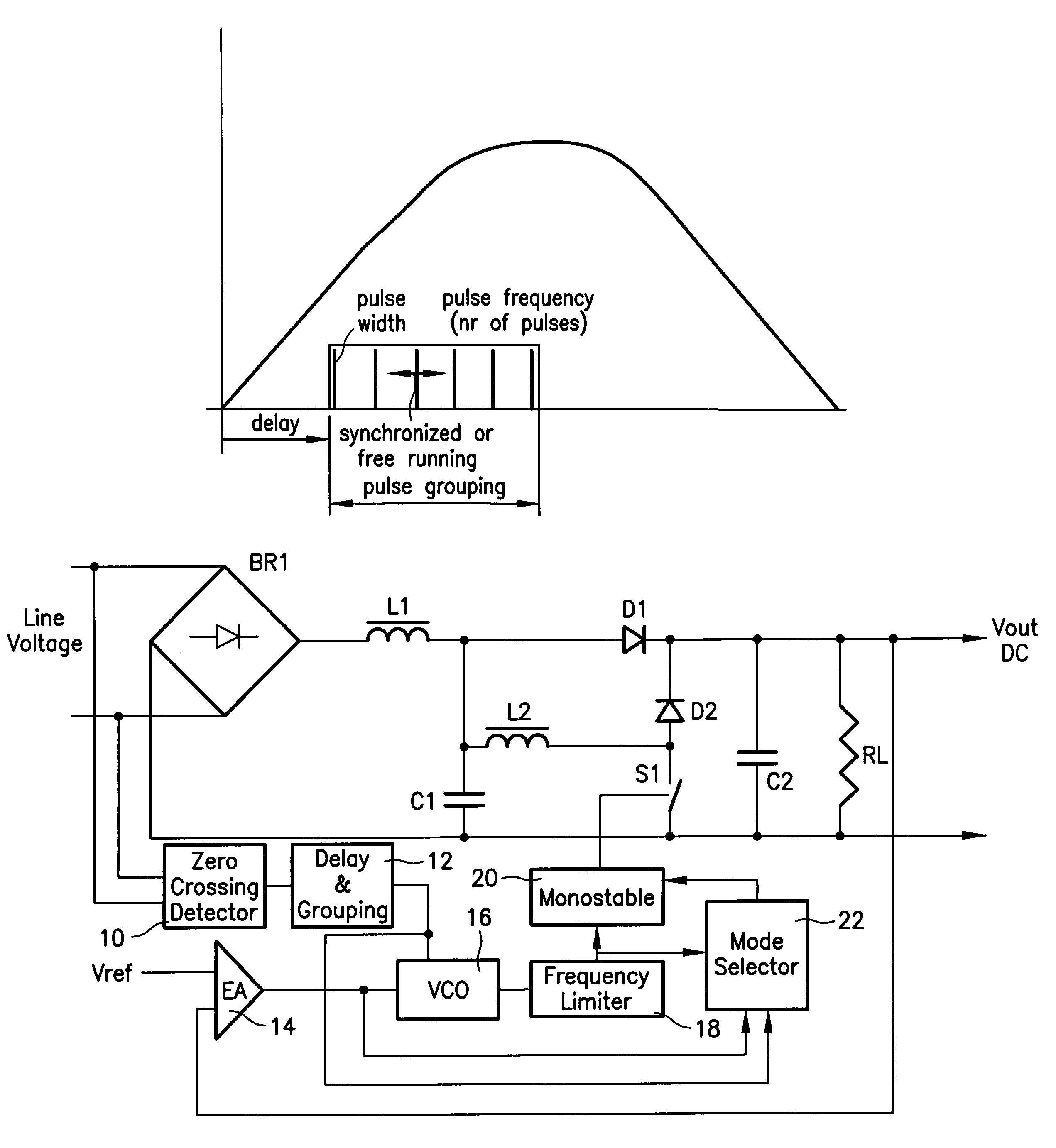 Low switching frequency power factor correction circuit