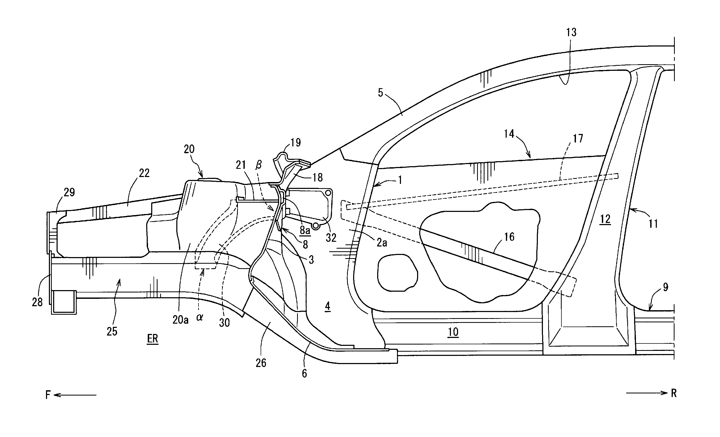 Body structure of vehicle