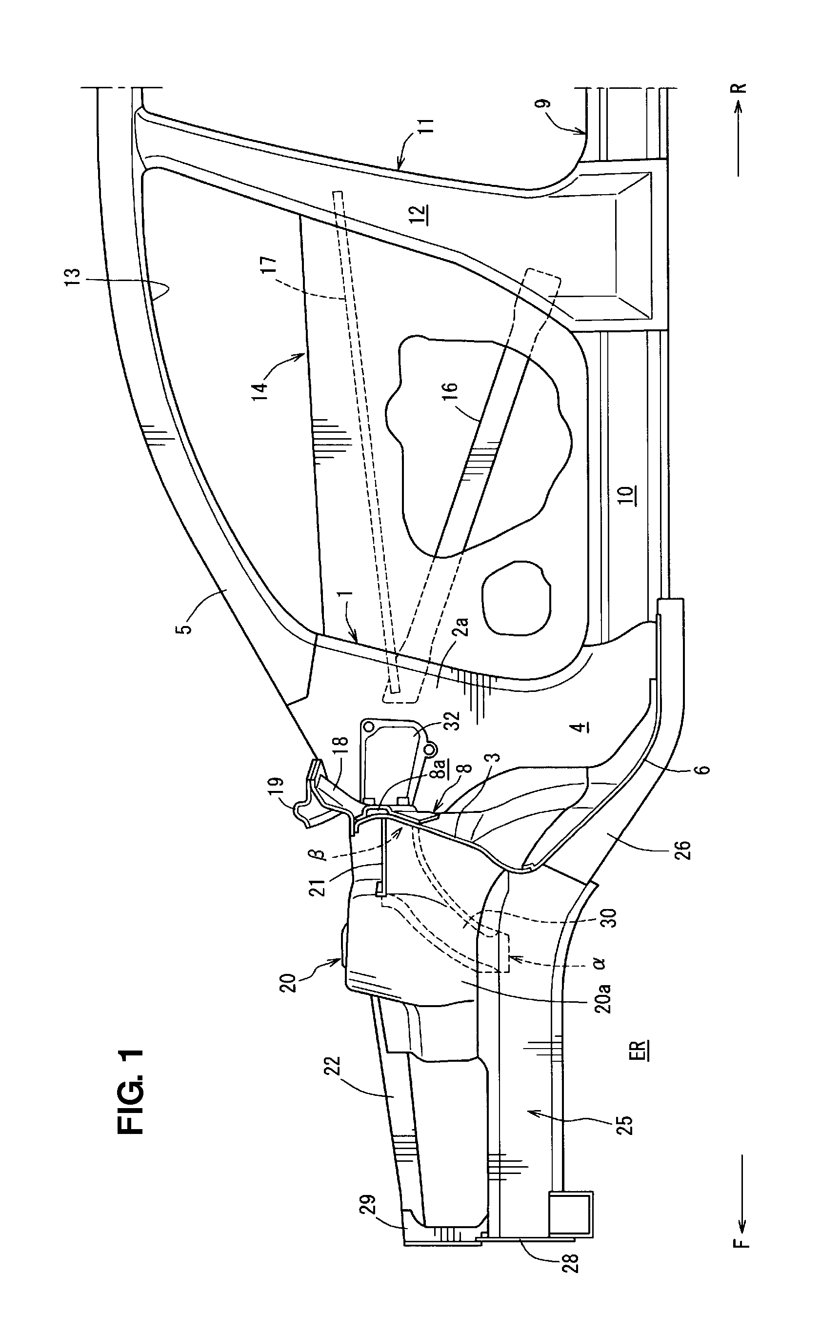 Body structure of vehicle