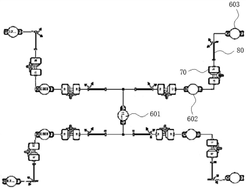 Foot type robot modeling system, method and equipment based on Modelica and medium