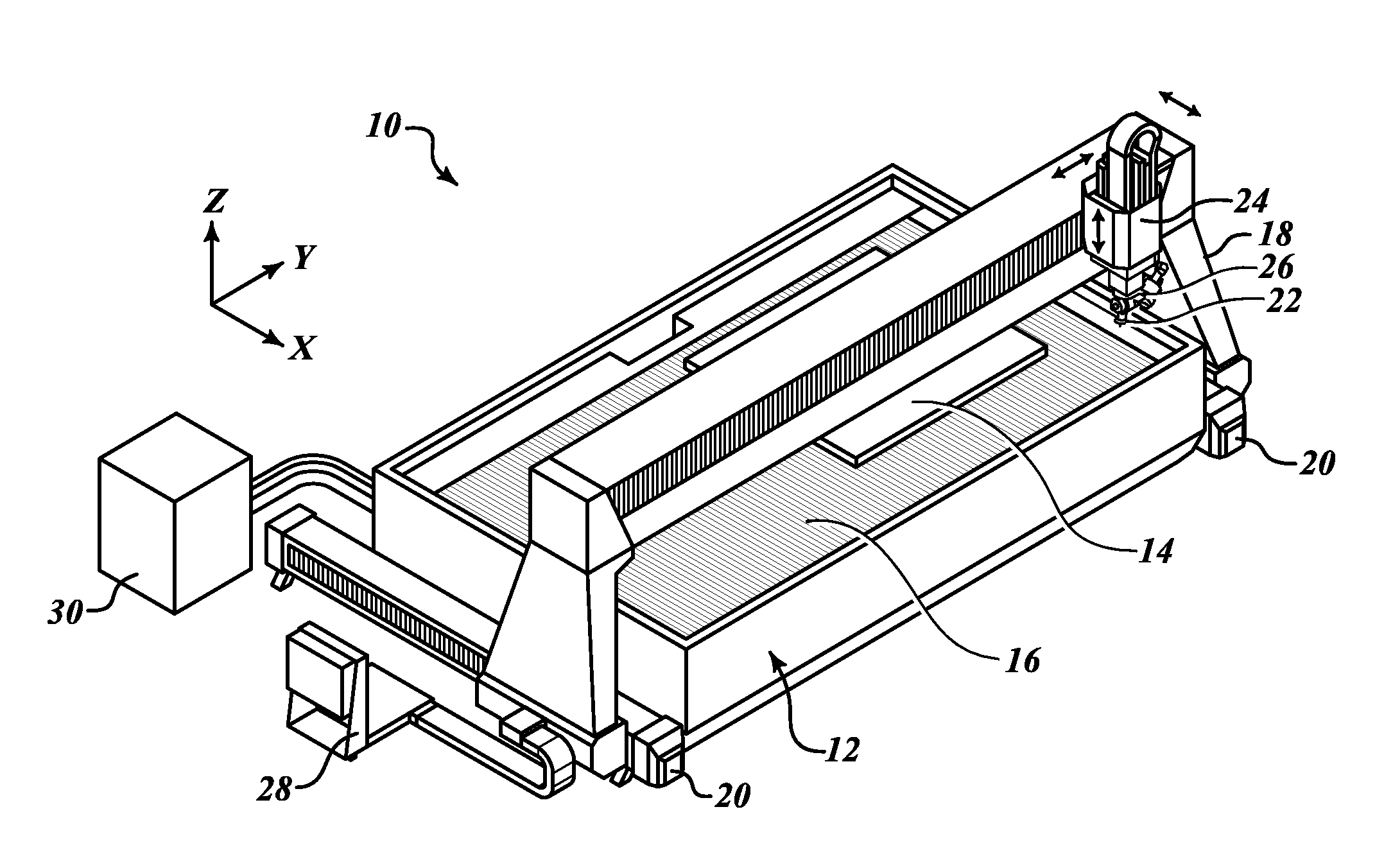 Catcher tank assembly of waterjet cutting system