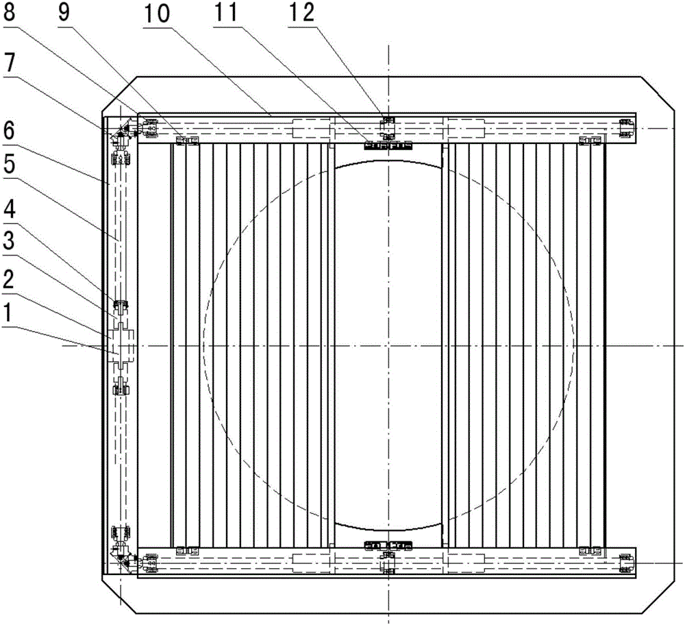 Foldable and shrinkable anti-dust device for large-aperture horizontal telescope