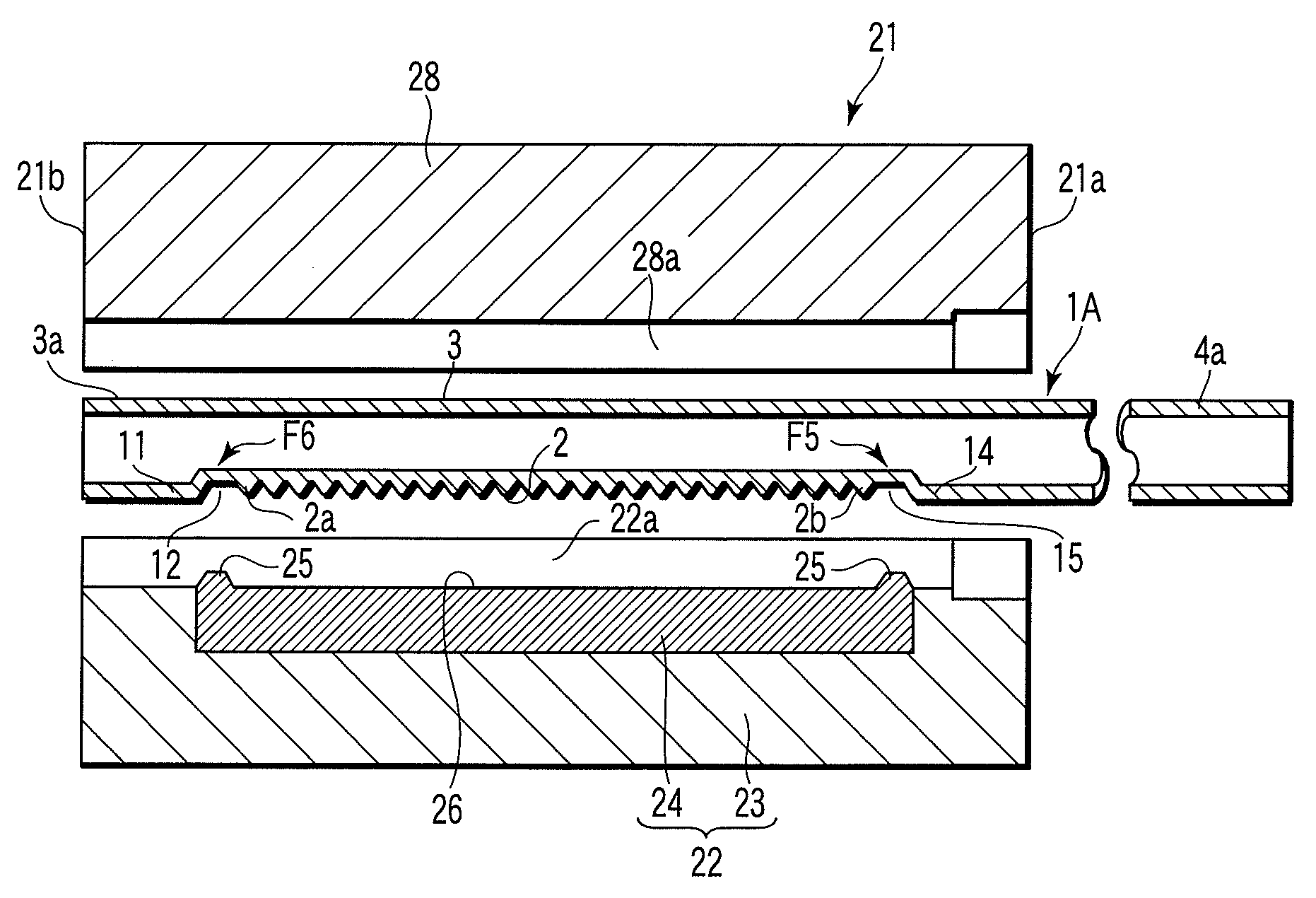 Hollow rack, hollow rack end diameter reducing method, hollow rack end diameter reducing apparatus, and hollow rack manufacturing method