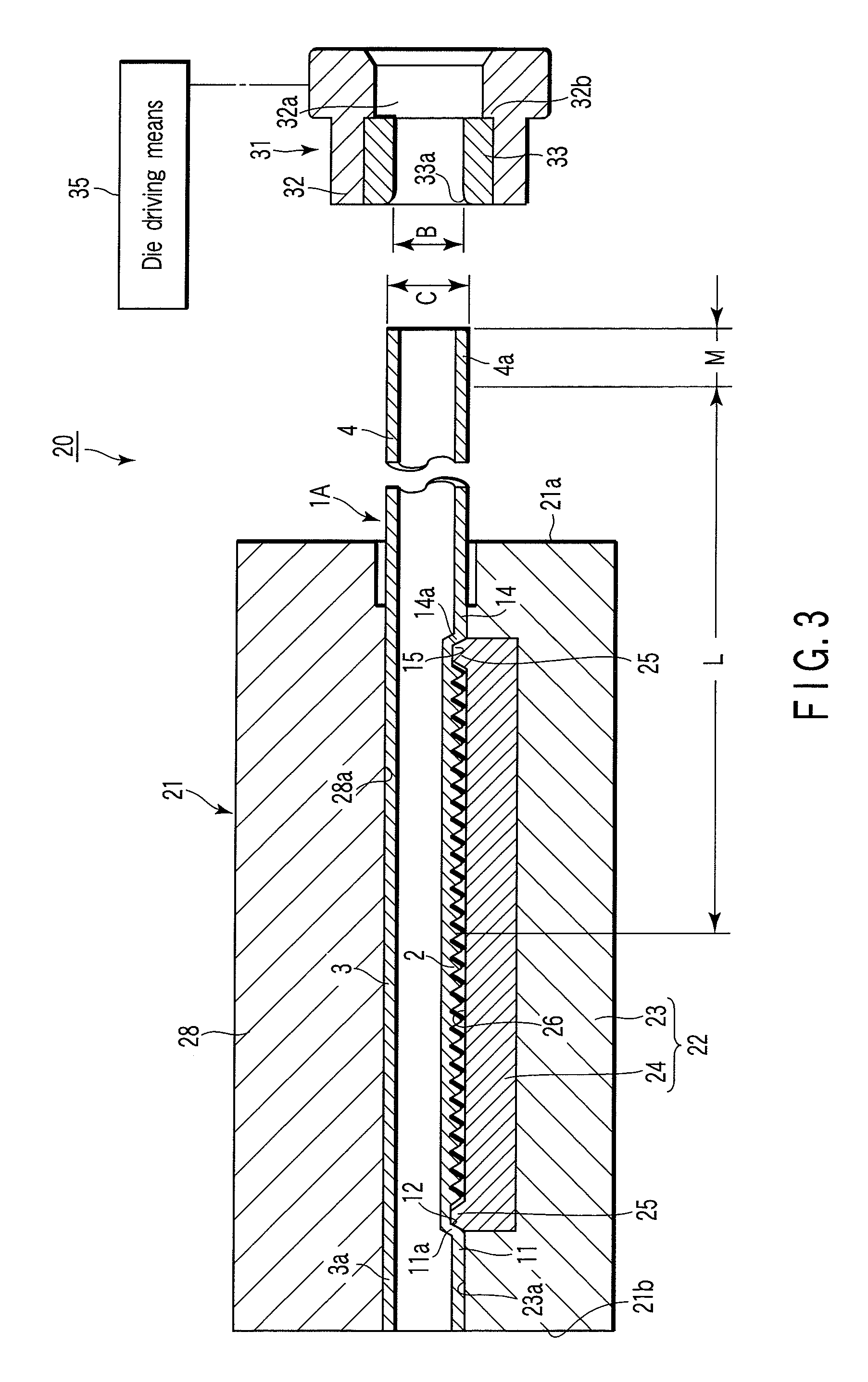 Hollow rack, hollow rack end diameter reducing method, hollow rack end diameter reducing apparatus, and hollow rack manufacturing method