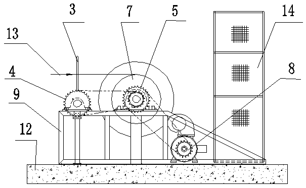 A waste edge online coiling device for aluminum processing equipment