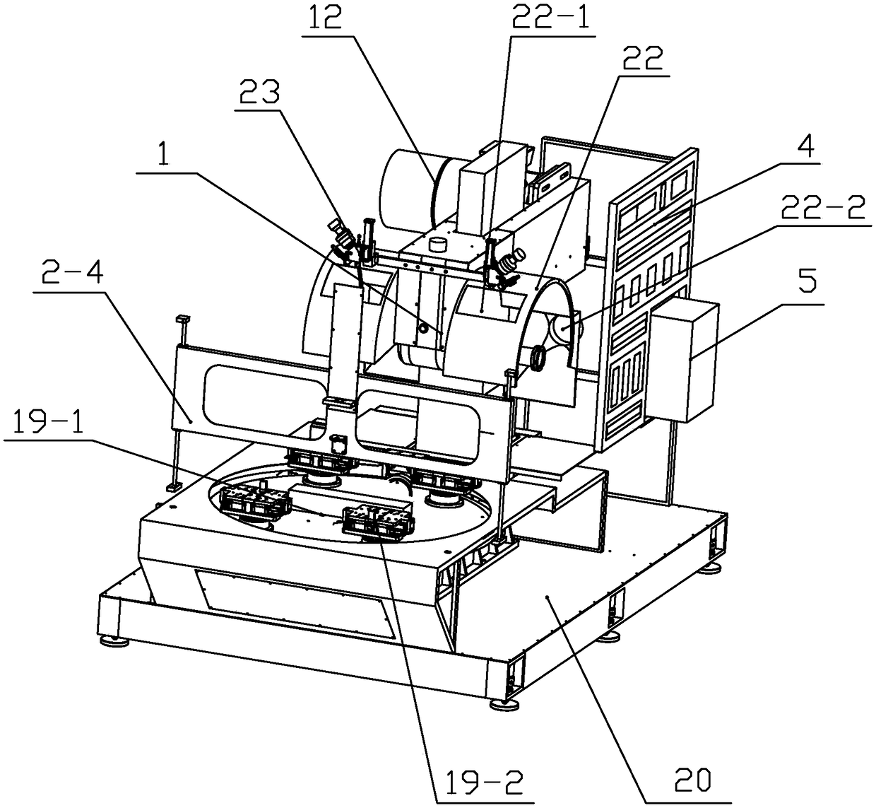 Eight-axis mirror polishing machine tool