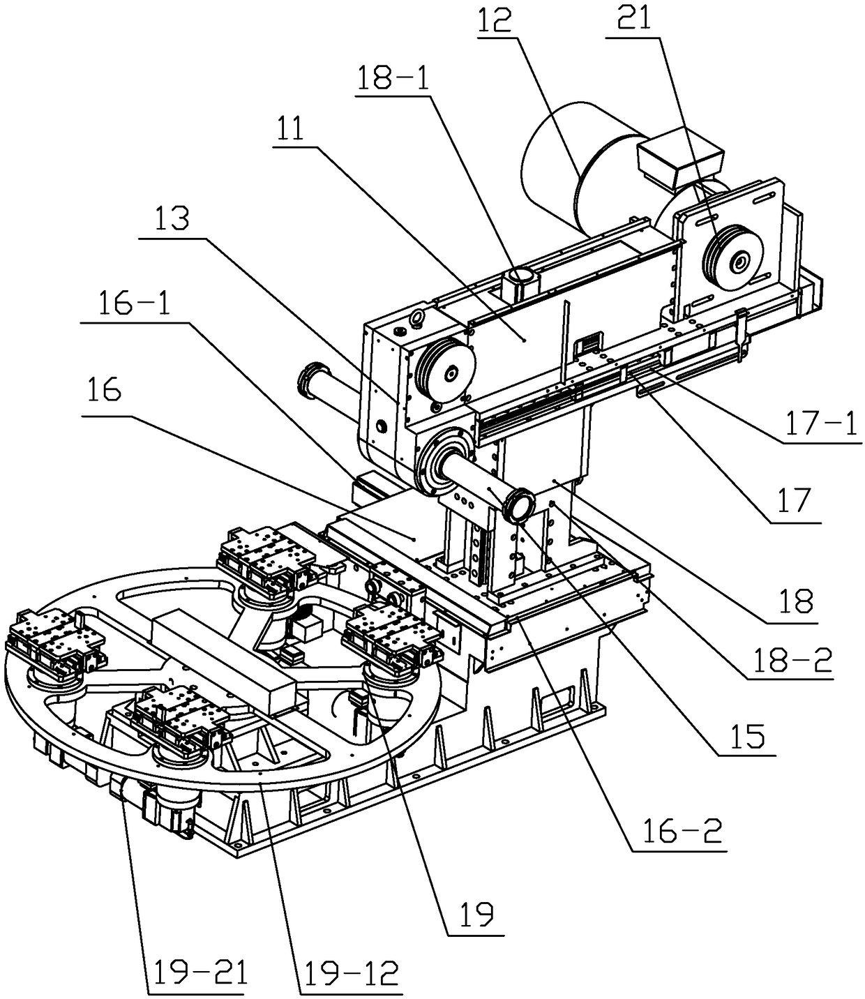 Eight-axis mirror polishing machine tool