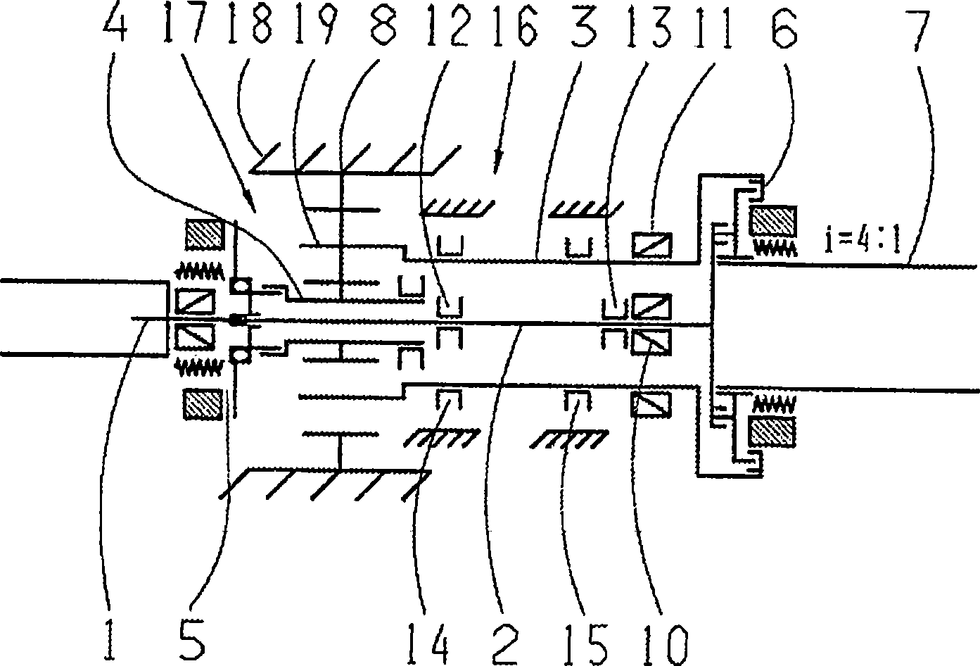 Two-stage machine tool gearing, in particular spindle gearing