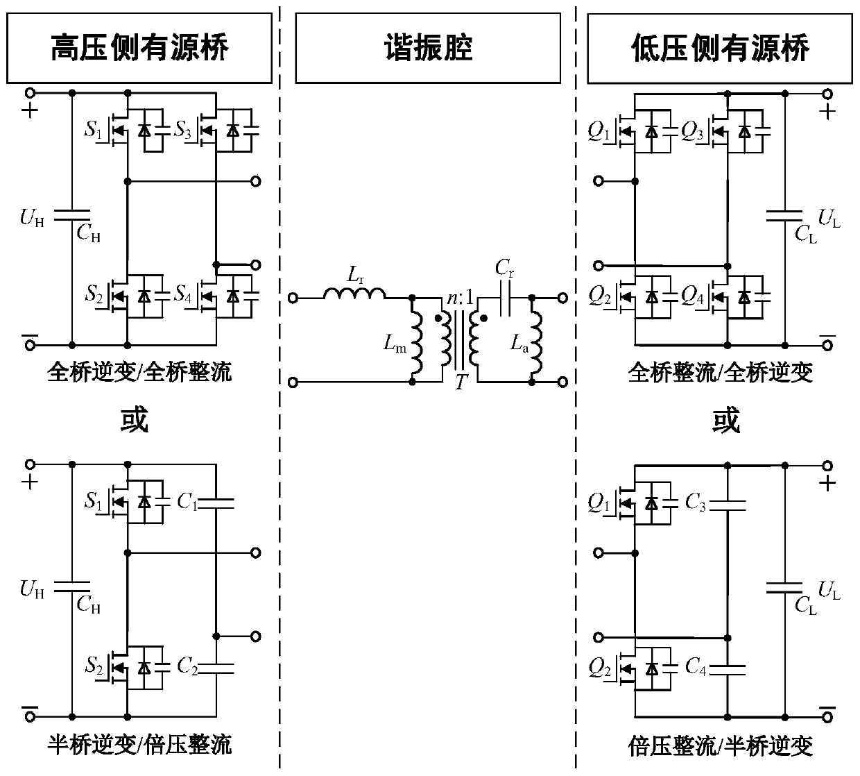 Isolated bidirectional resonance soft switching DC-DC converter