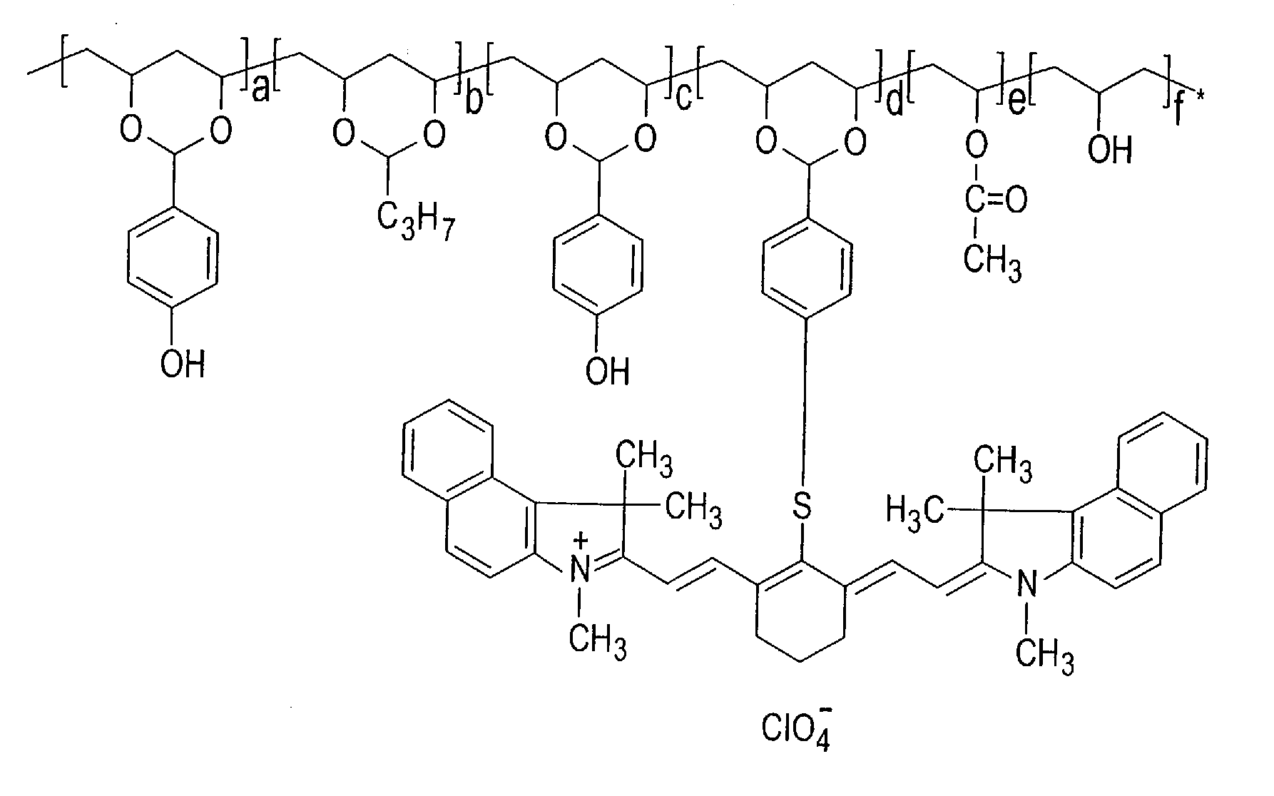 Thermally reactive near-infrared absorbing acetal copolymers, methods of preparation and methods of use