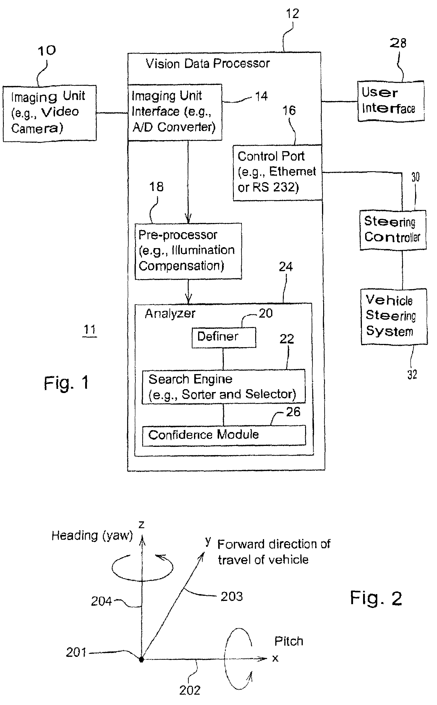 Vision guidance system and method for identifying the position of crop rows in a field