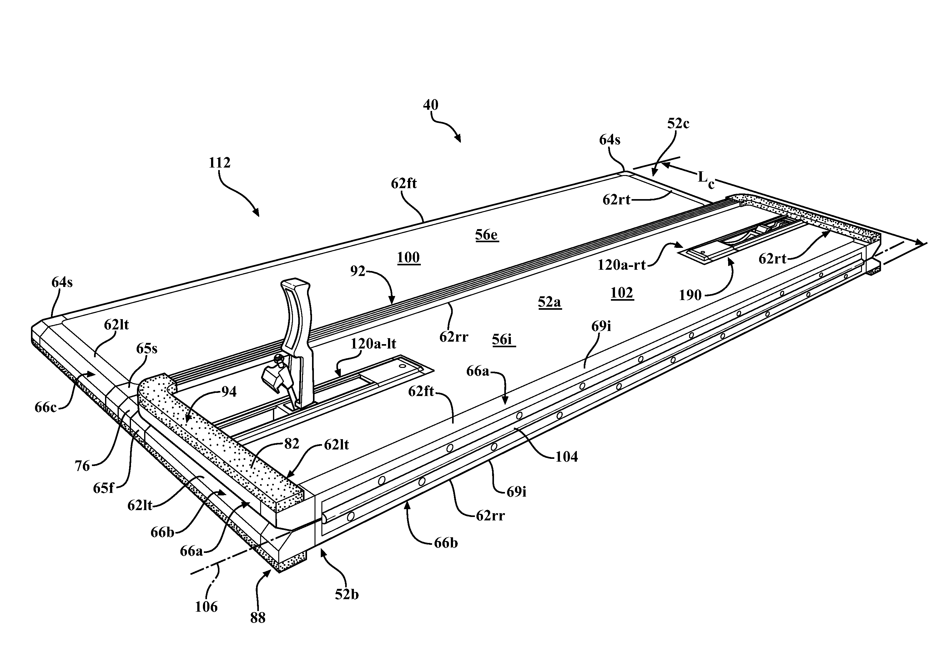 Rigid tonneau cover and clamp mechanism therefor