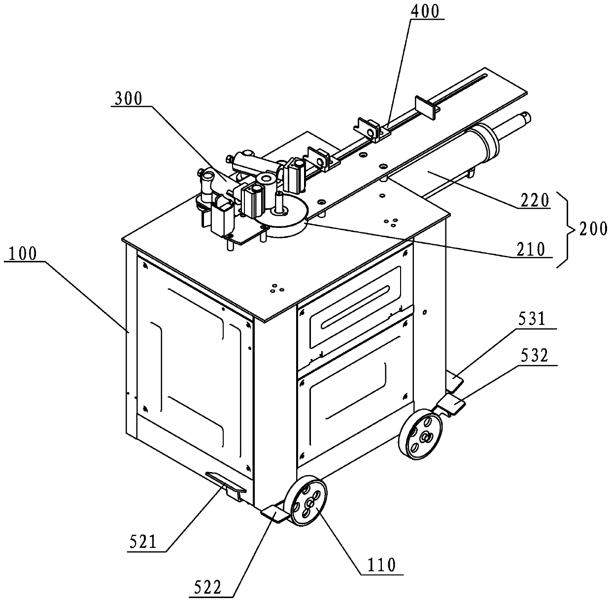 Linkage displacement bidirectional rebar hoop bending machine