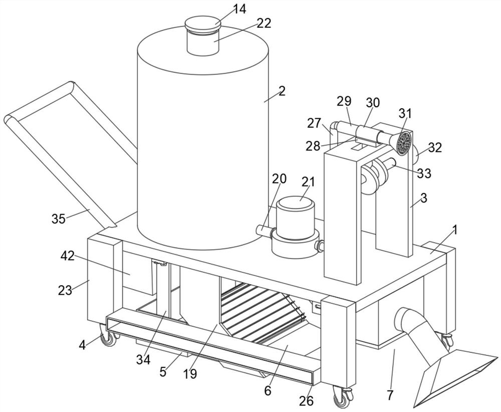 Shed environment disinfection system for animal husbandry breeding and equipment of system