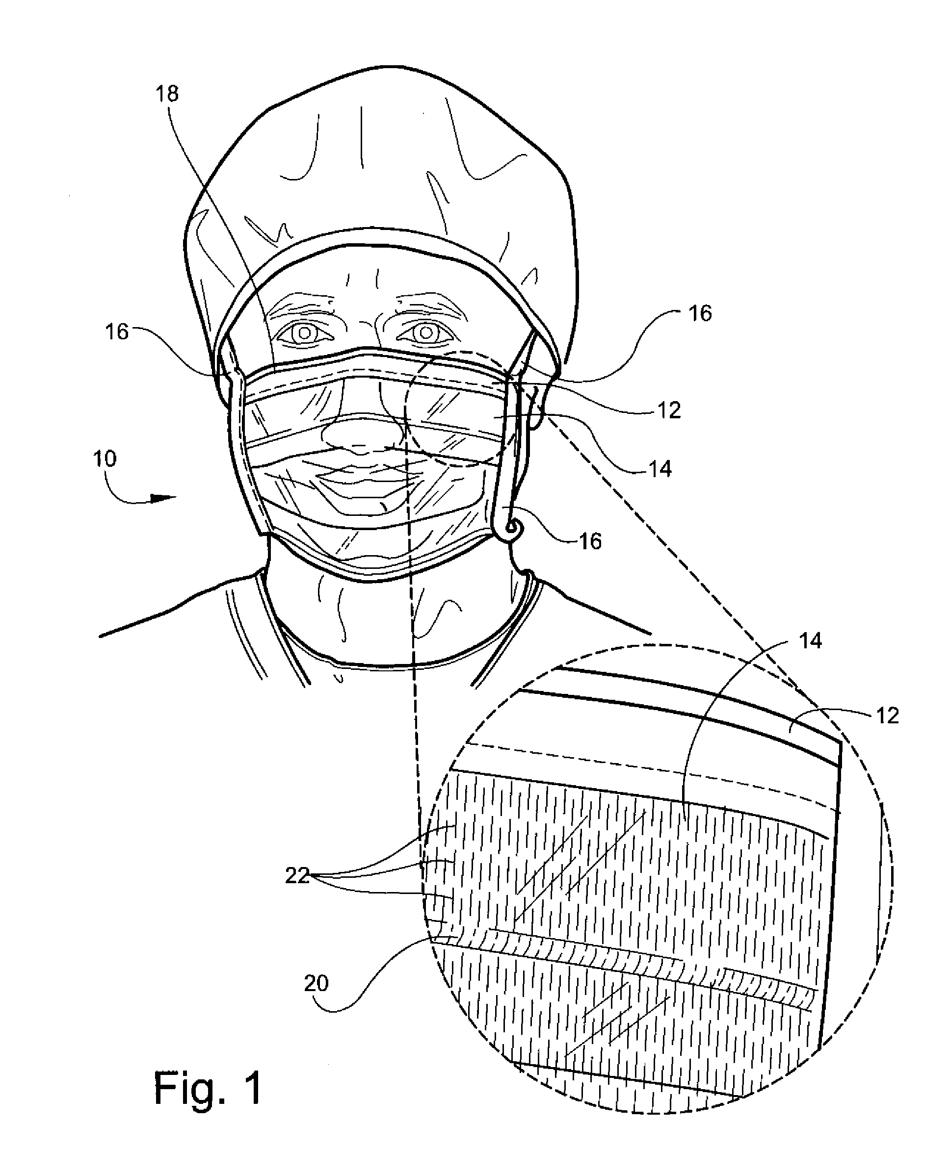 Transparent antimicrobial face mask