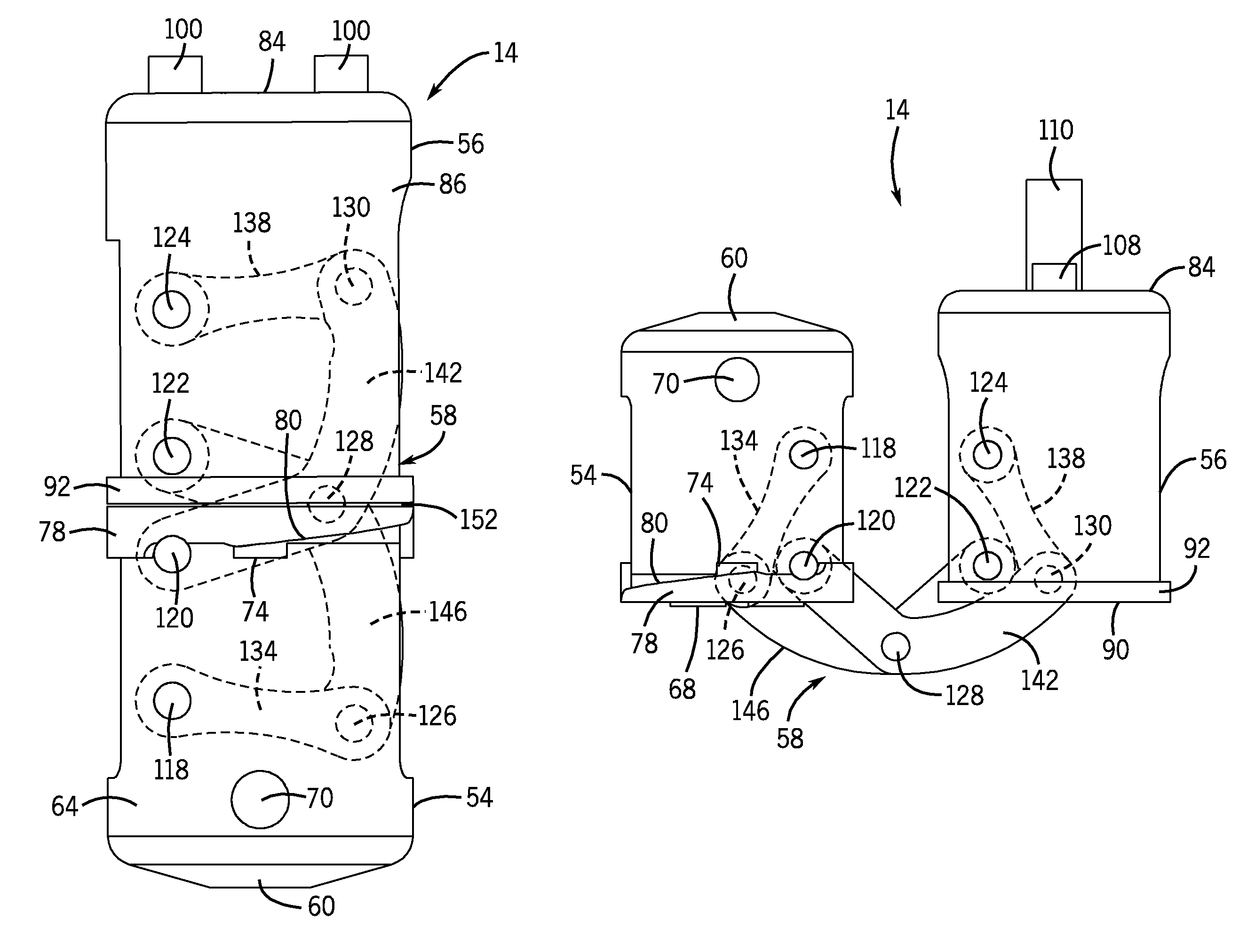 Side folding stock assembly with concealed hinge arrangement