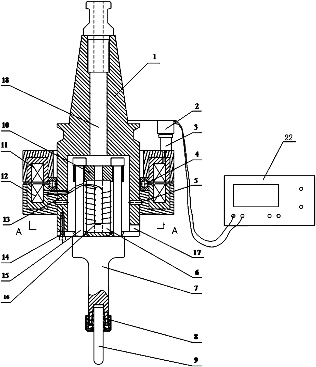 Giant magnetostictive ultrasonic spindle