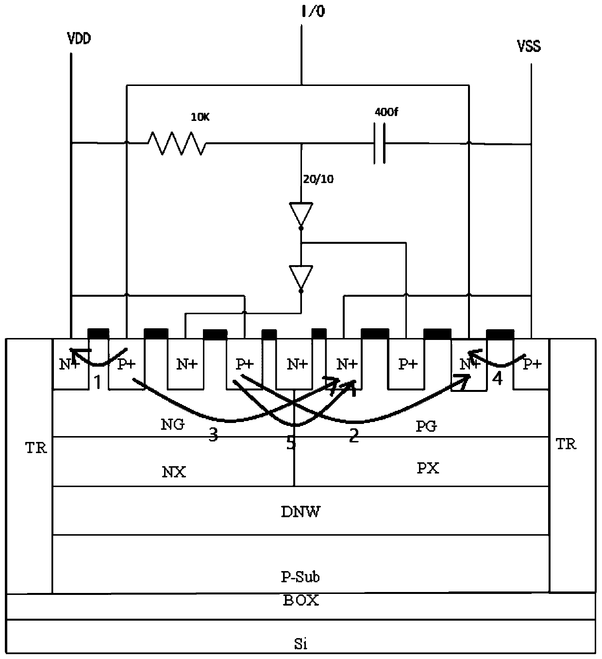 ESD protection structure, integrated circuit and electronic equipment