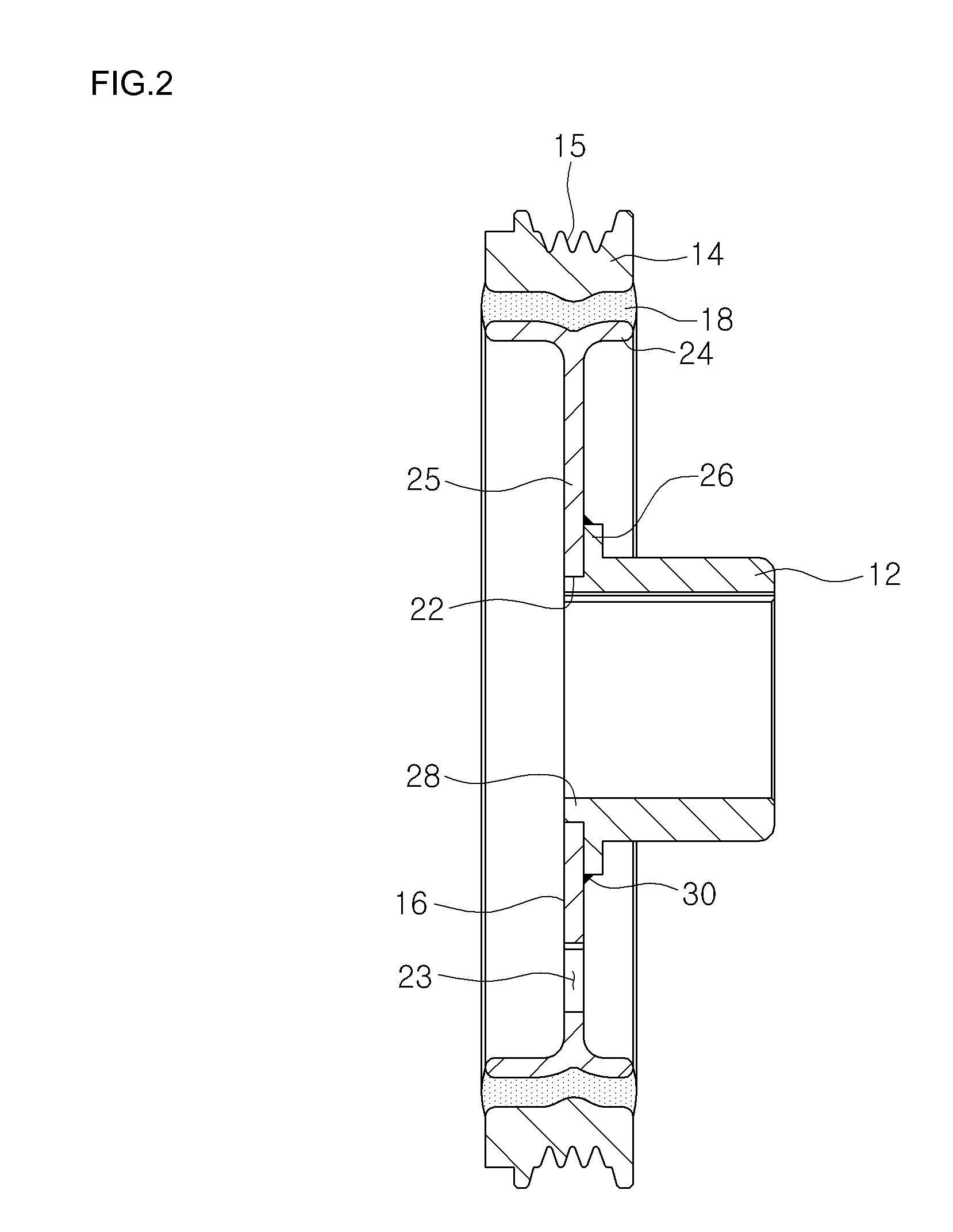 Lightweight damper pulley