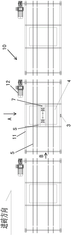 Automatic brick picking device