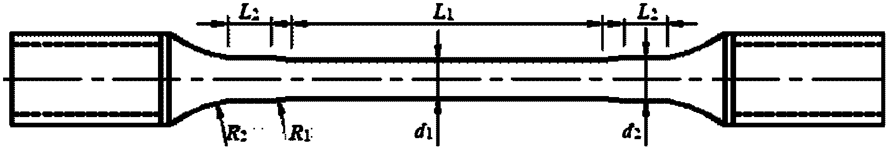 Single-shaft tensile overall true stress-true strain curve testing technique