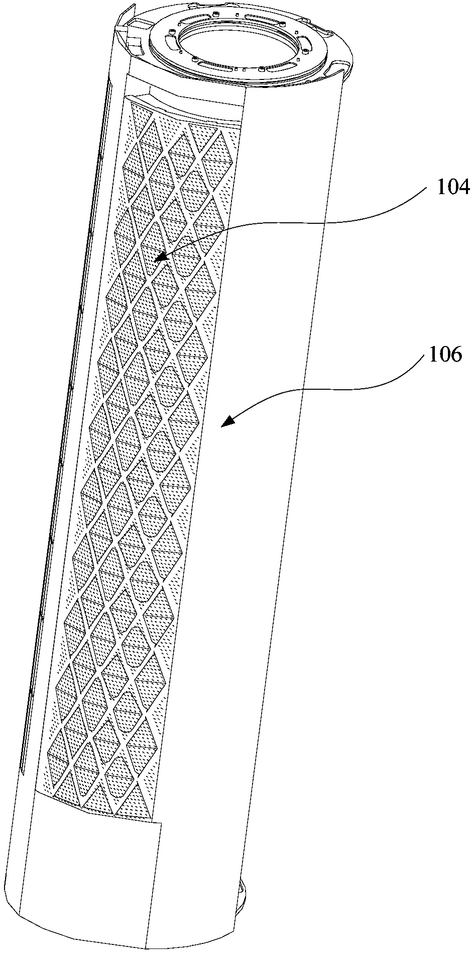 Air outlet panel assembly and vertical air conditioner