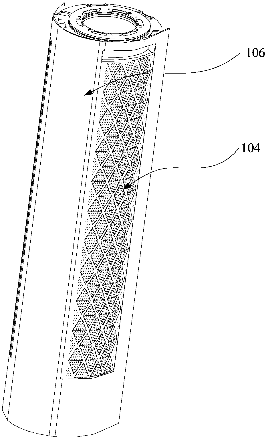 Air outlet panel assembly and vertical air conditioner