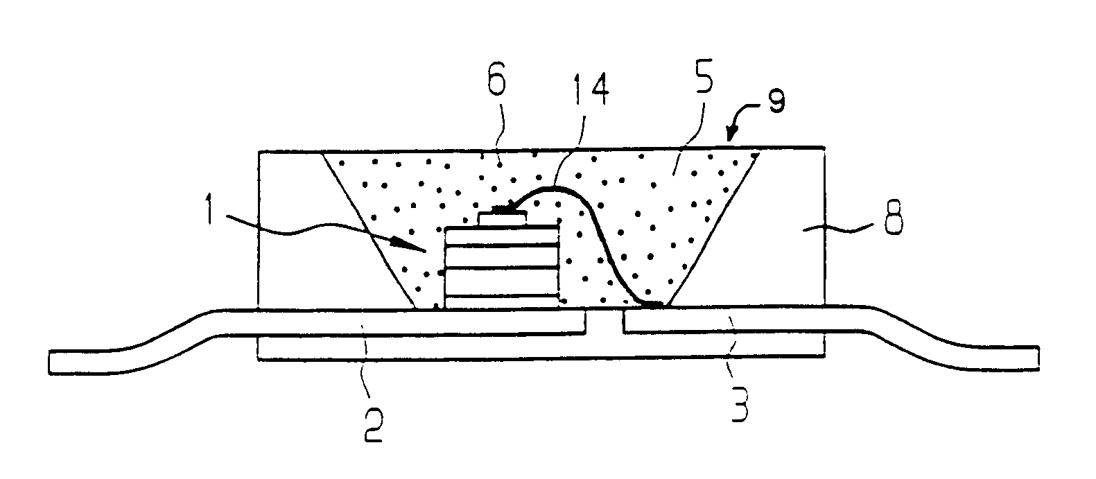 Wavelength-converting casting composition and light-emitting semiconductor component