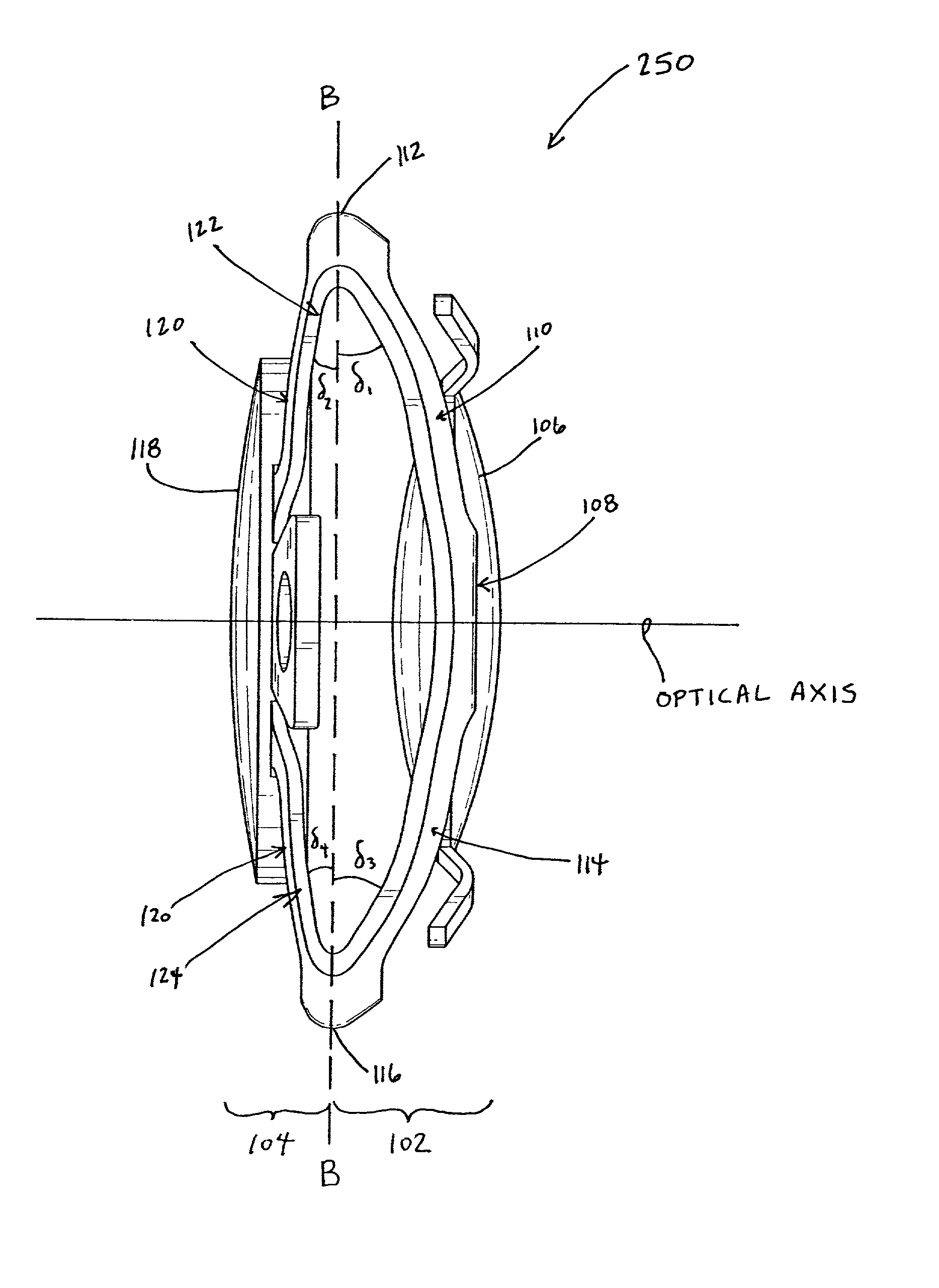 Connection geometry for intraocular lens system