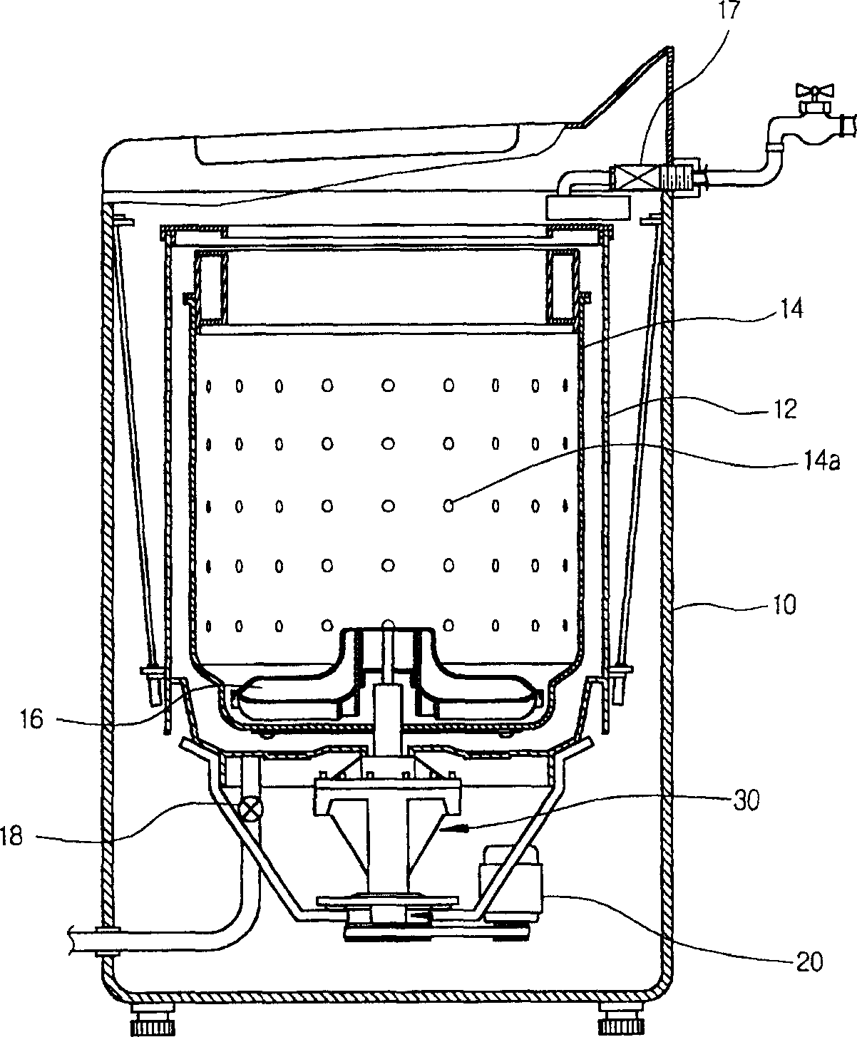 Water-saving type laundry machine