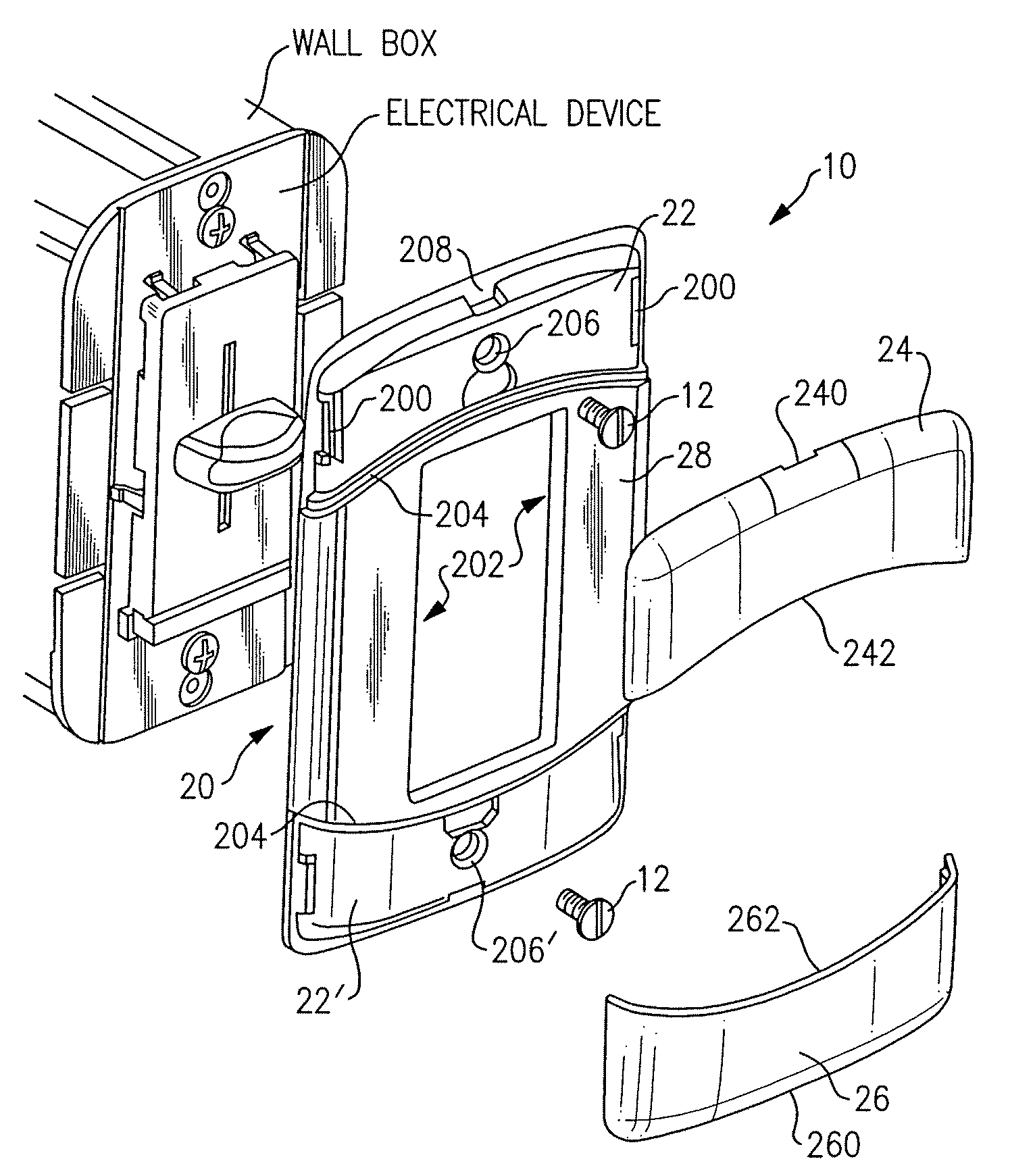 Multiple component wall plate