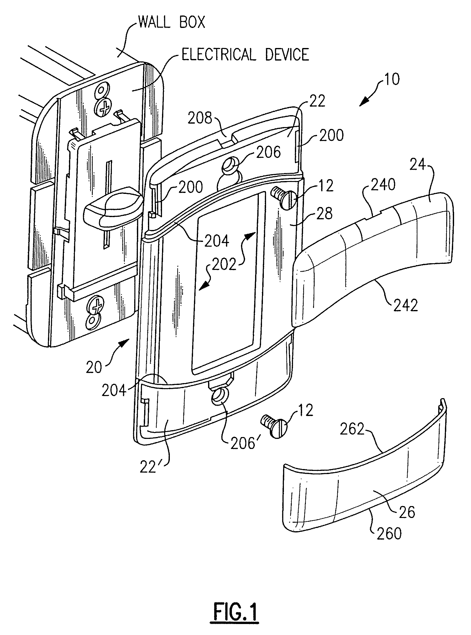 Multiple component wall plate