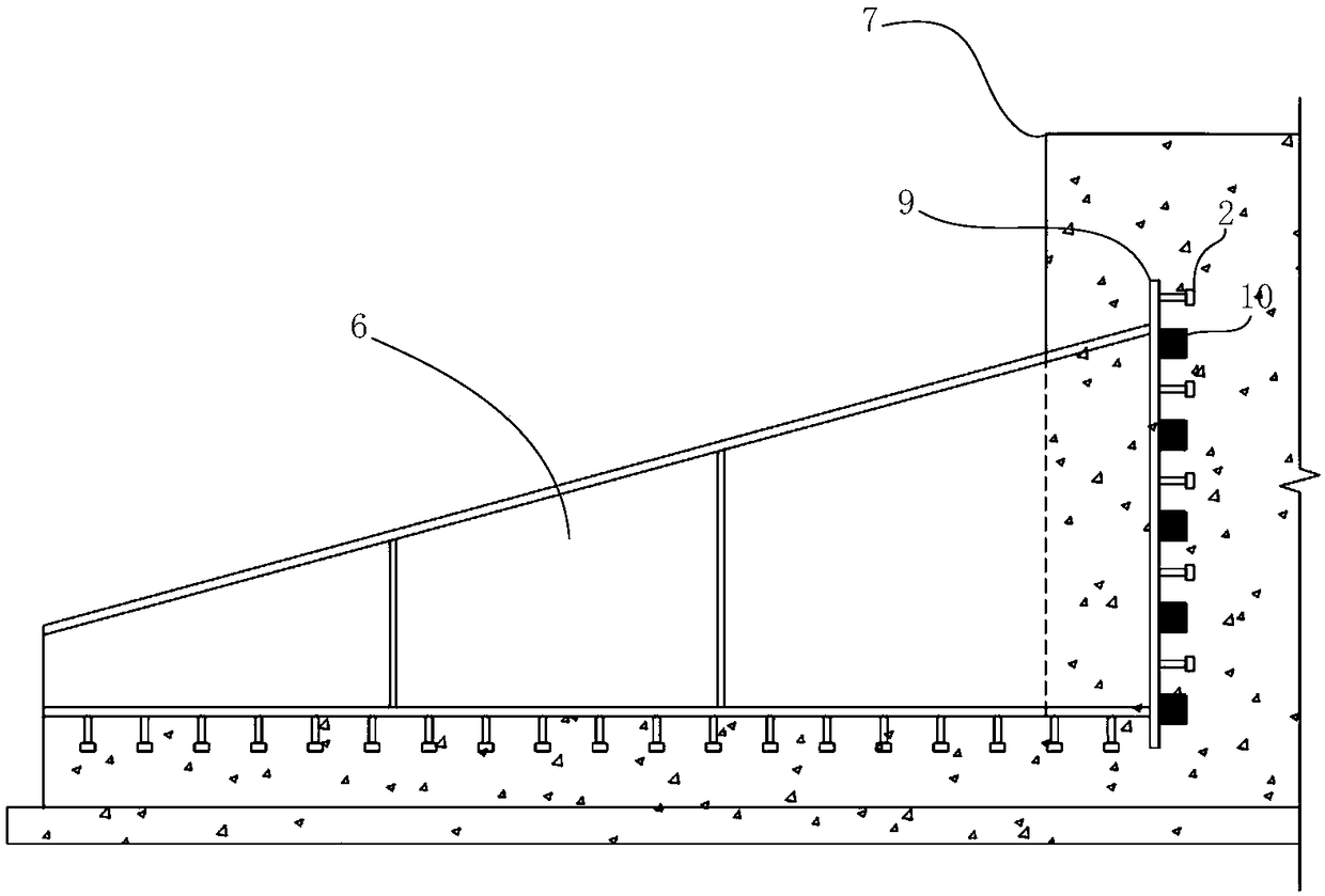 Wind power tower drum foundation ring ribbed beam type foundation based on combined structure