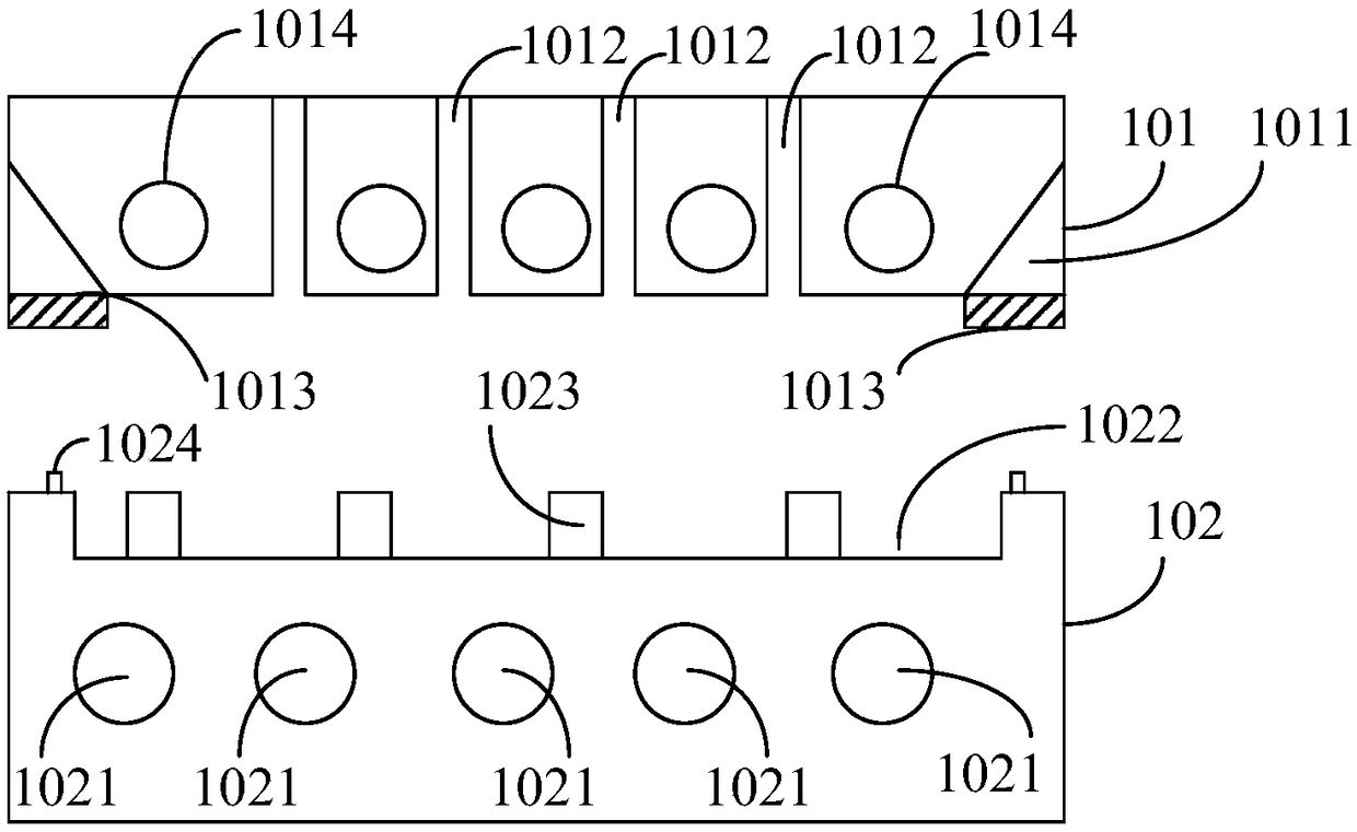 LED light source glue filling die and method