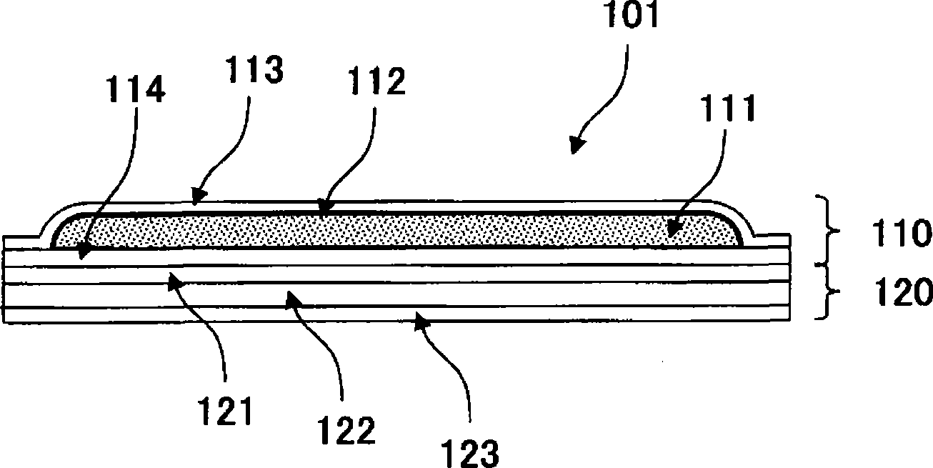 Skin patch laminate body