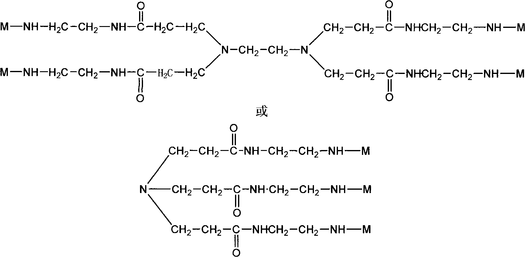 Method for preparing stellate poly quaternary ammonium salt high efficient reverse-phase emulsifier