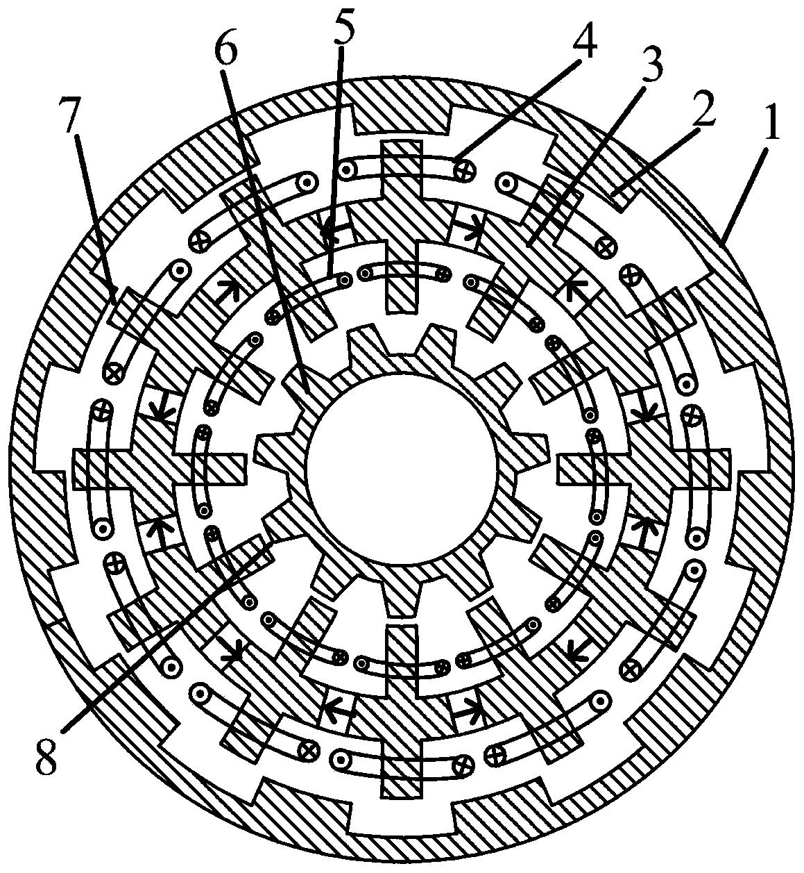 Stator modular double-rotor doubly salient permanent magnet motor