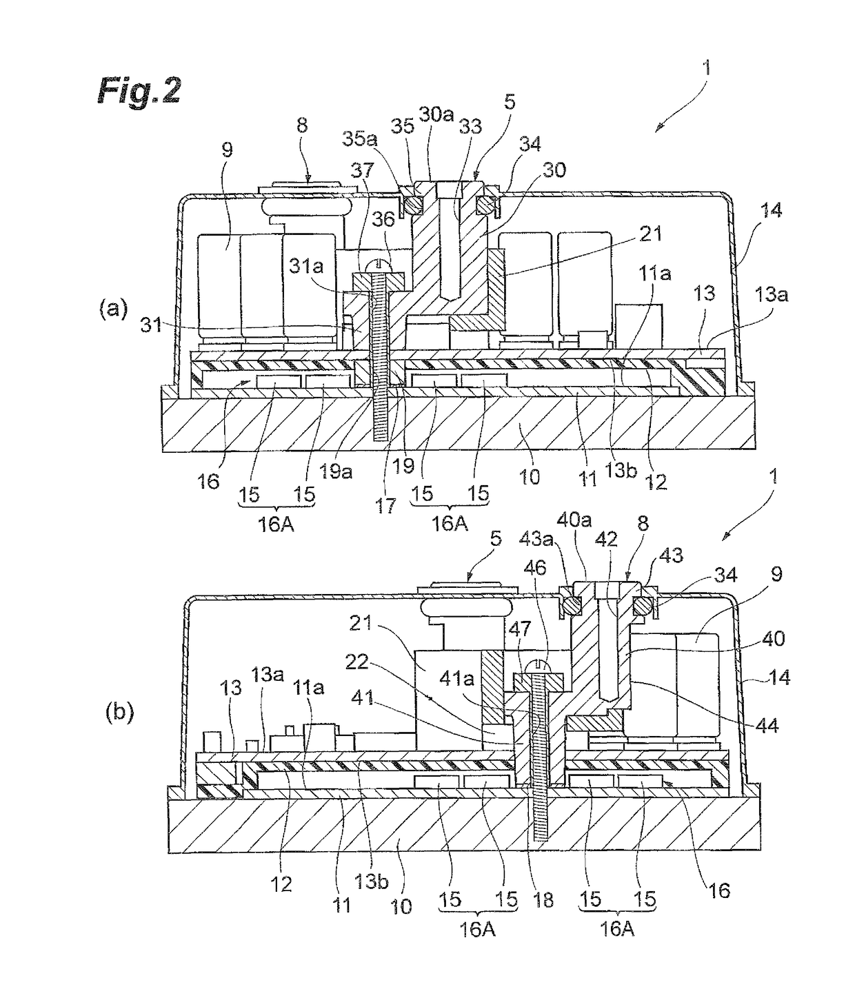 Semiconductor device having a first circuit board mounted with a plurality of semiconductor elements and a second circuit board mounted with a plurality of electronic components