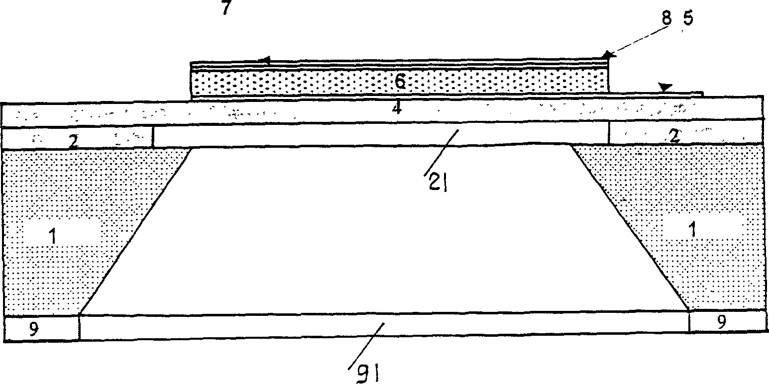 Silicon micro piezoelectric sensor chip and its preparing method