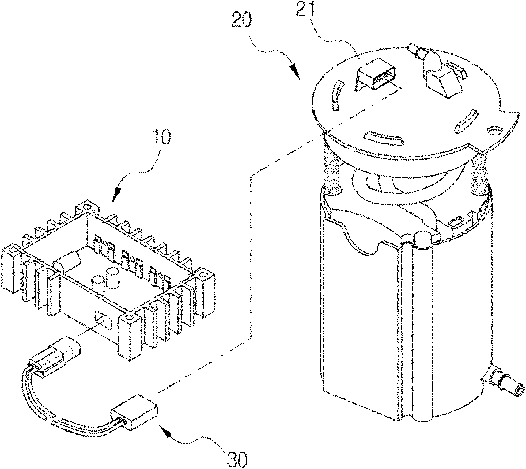 Driver integrated bldc fuel pump module