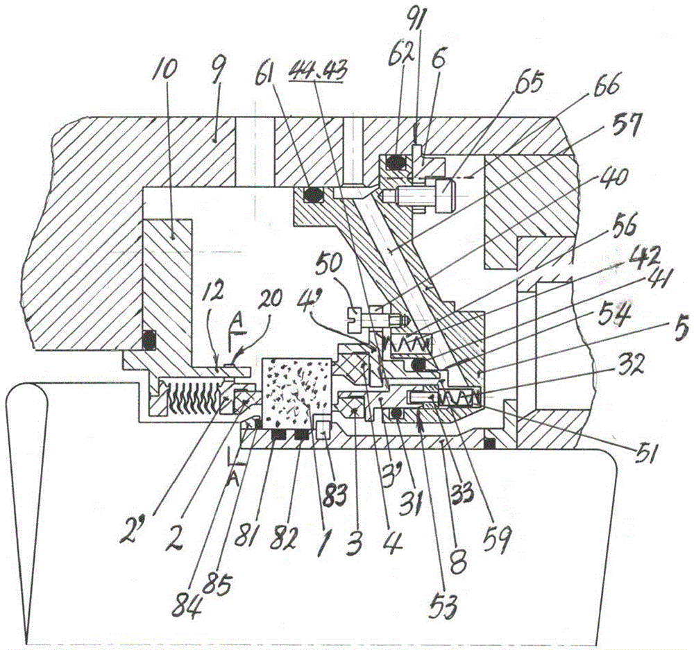 Screw power machine mechanical seal device