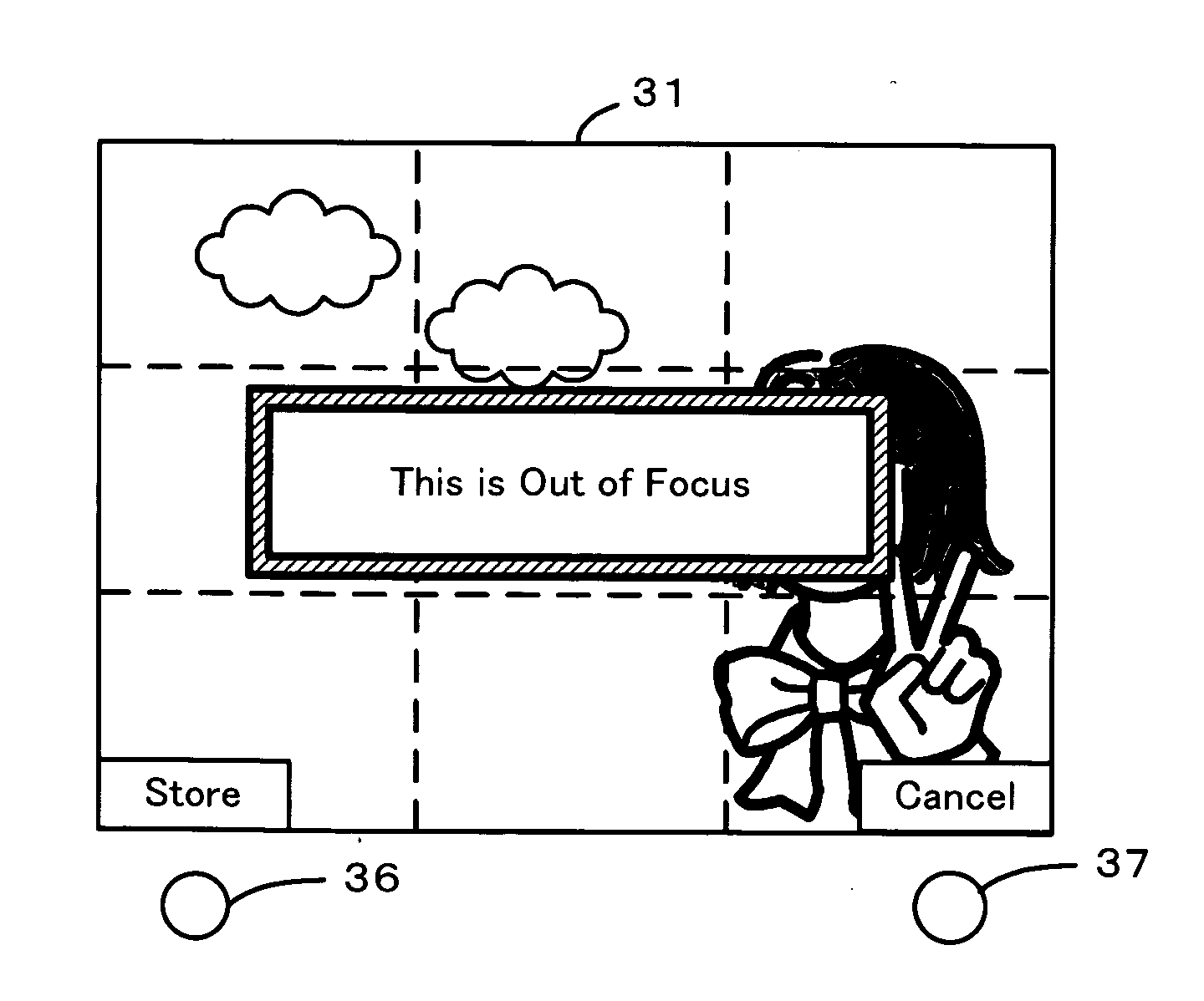 Out-of-focus detection method and imaging device control method