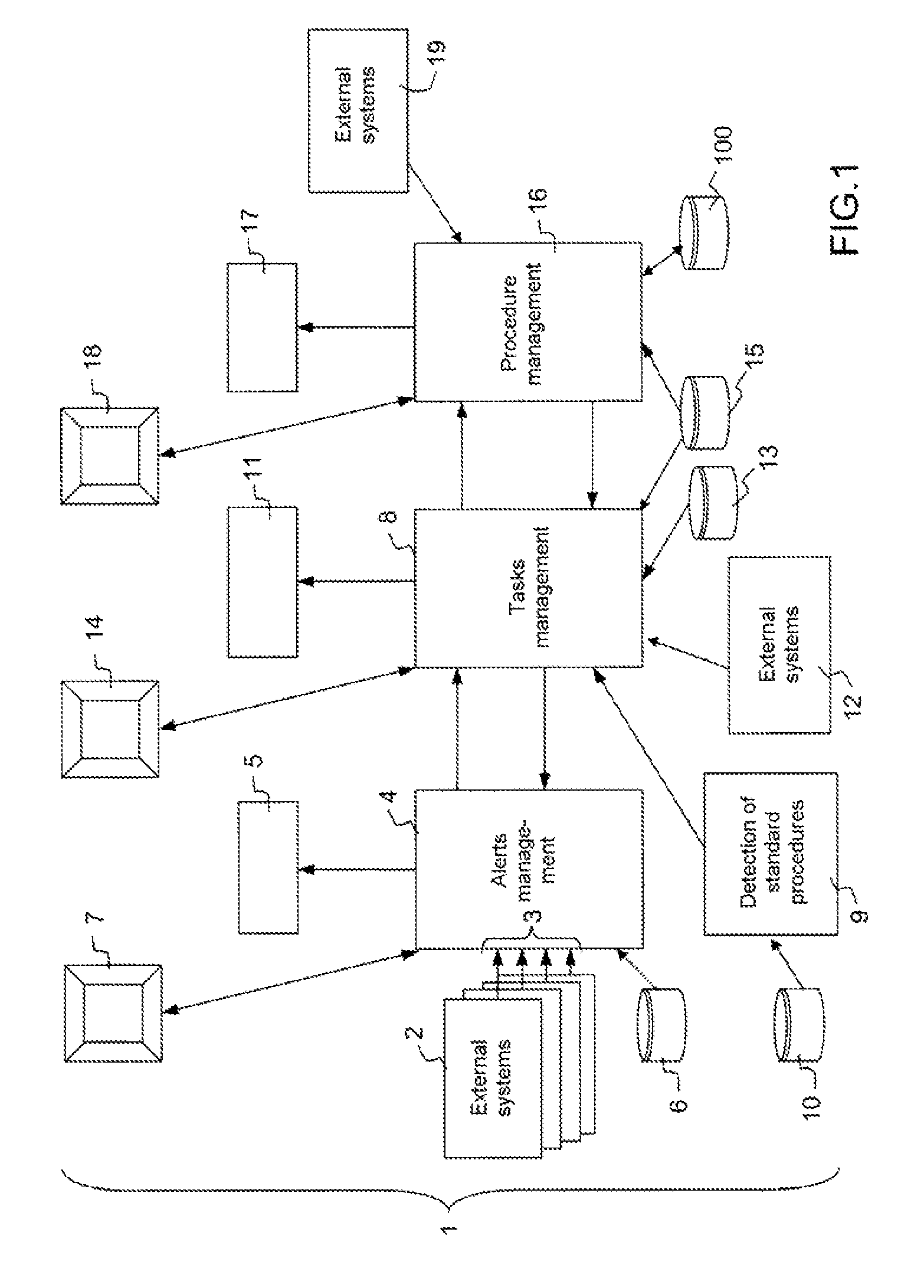 Device for managing piloting tasks carried out by a crew of an aircraft