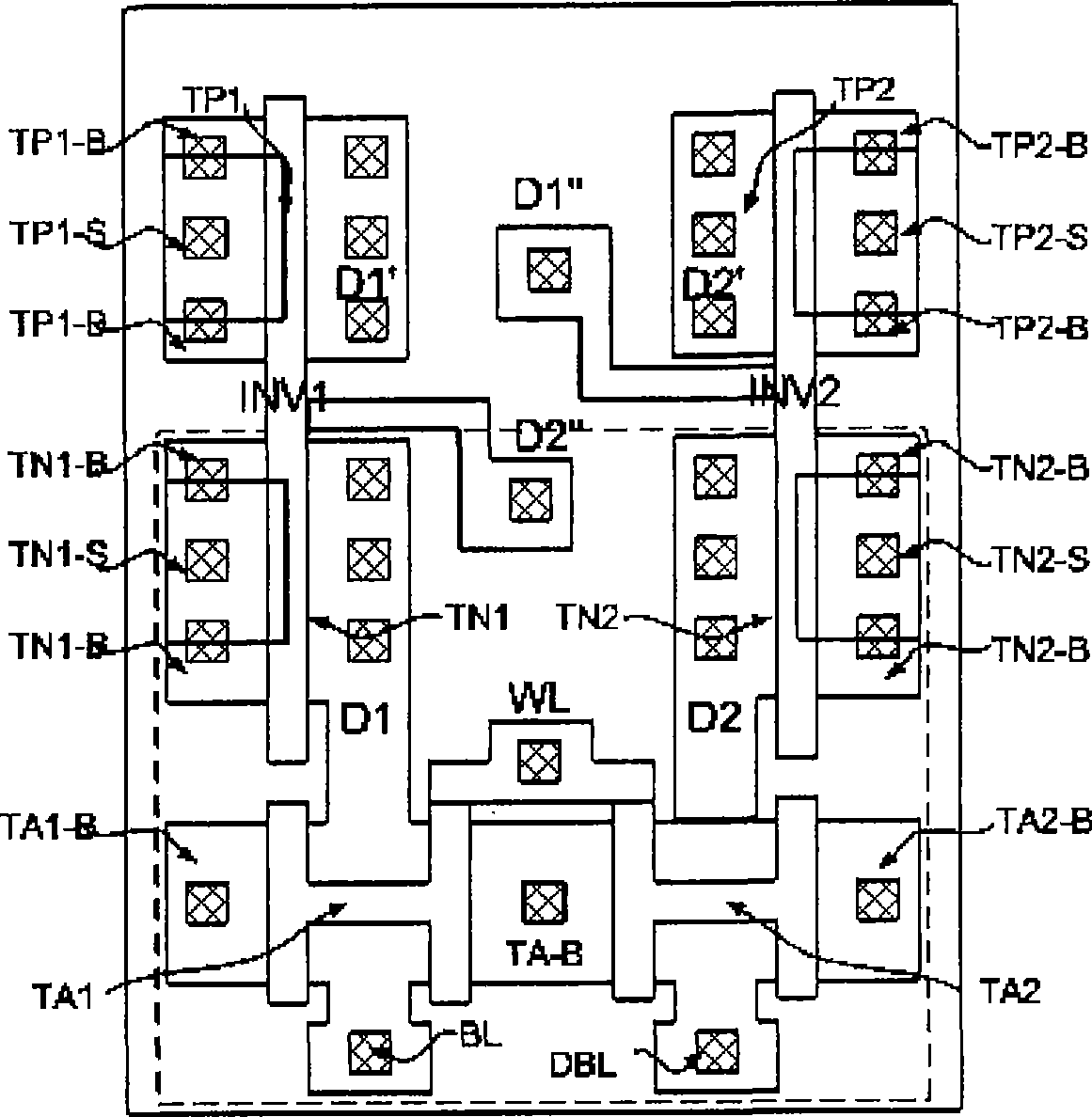 Improved memory cell for silicon static state stochastic memory of part depletion isolator