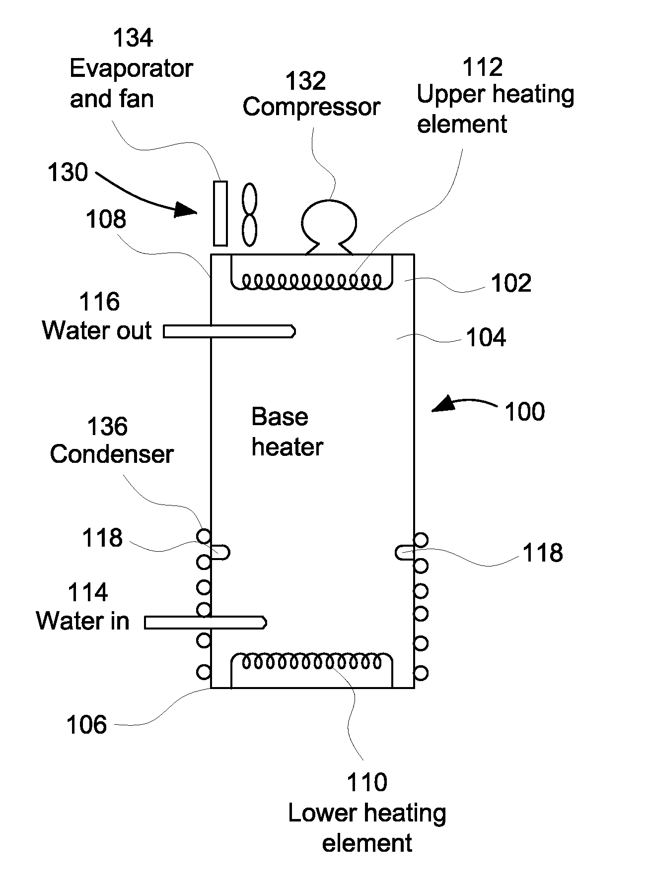 Water heater containing a phase change material