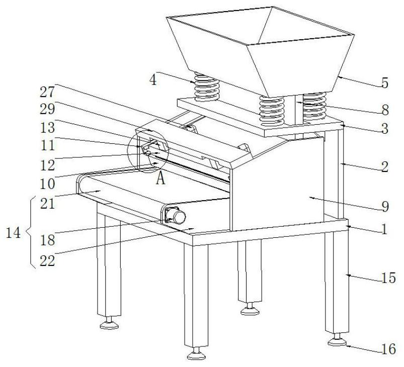 A waste wire peeling device for enameled wire production