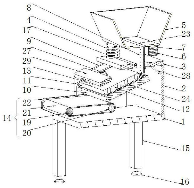 A waste wire peeling device for enameled wire production