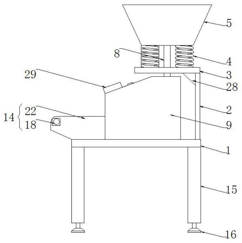 A waste wire peeling device for enameled wire production