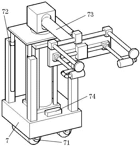 Wall surface wallpaper pasting device of automatic wallpaper pasting system