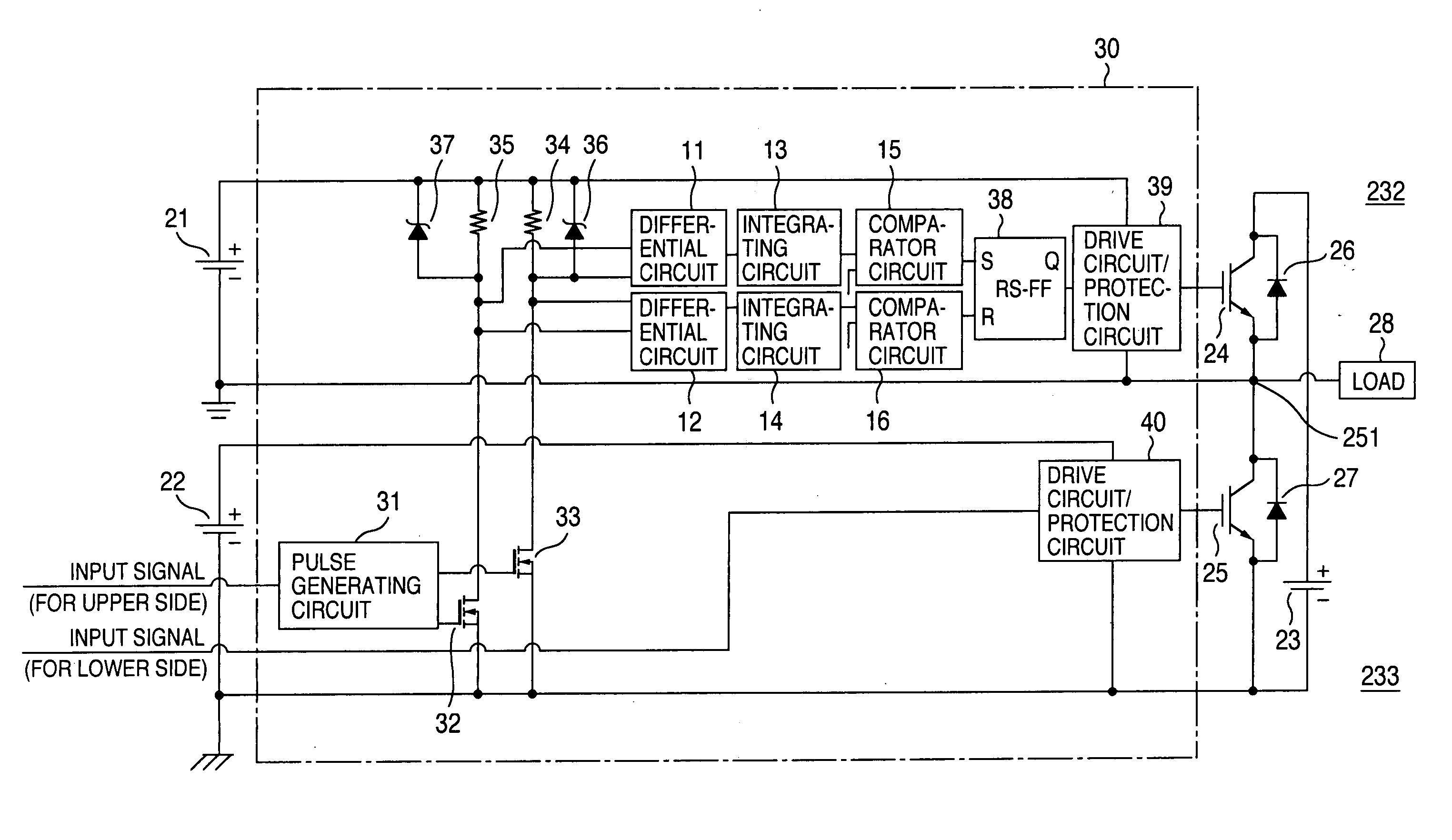 Driving circuit for switching elements